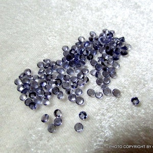 25 pieces 3mm Ioilte Faceted Round Loose Gemstone, 3mm Natural IOLITE Round Faceted Loose Gemstone, Blue Ioilte Faceted Round Gemstone