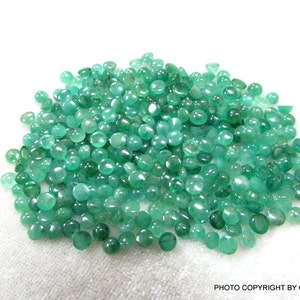 4mm Natural Emerald Cabochon: AA Quality Loose Gemstone image 4