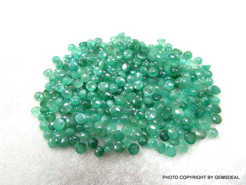 4mm Natural Emerald Cabochon: AA Quality Loose Gemstone image 4