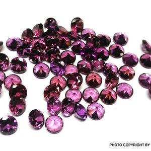 6mm Rhodolite Garnet Faceted Round Gemstone, Natural RHODOLITE GARNET Round Faceted Loose Gemstone, Pink Garnet Faceted Round Loose Gemstone