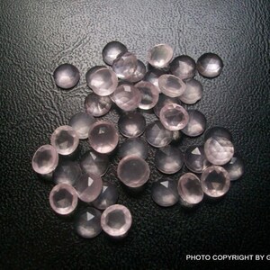 10 pieces 6mm Rose Quartz Rosecut Round Gemstone, Rose Quartz Round Rosecut Loose Gemstone, AAA Quality Gemstone, Rose Quartz Rose Cut Round