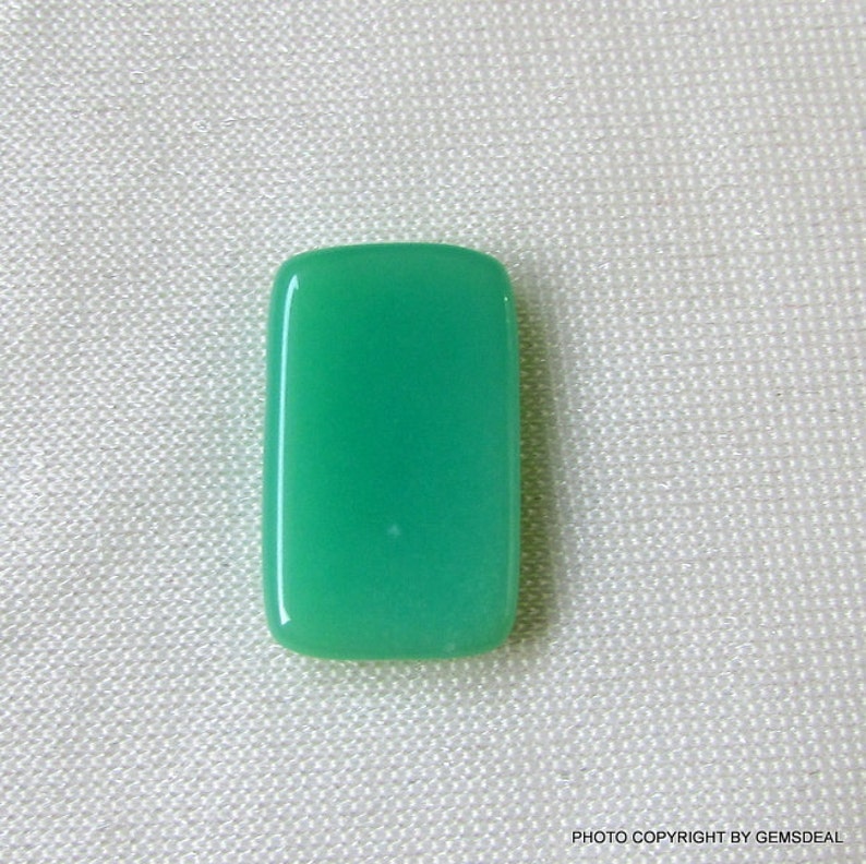 beautiful Green /& Very nice Quality color.... 1 pieces 20X12mm Chrysoprase cabochon Cushion have lots of gorgeous....