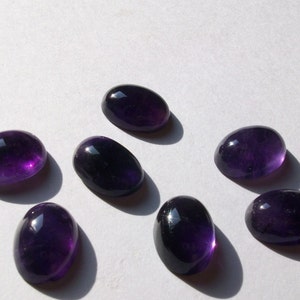 13x18mm Amethyst Cabochon Oval Loose Gemstone, Amethyst Oval Cabochon have lots of gorgeous beautiful purple color.... image 1