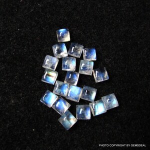 15 pieces 5mm Rainbow Moonstone Cabochon Square Gemstone, Rainbow Moonstone Square Cabochon Gemstone, have lots of beautiful Nice quality