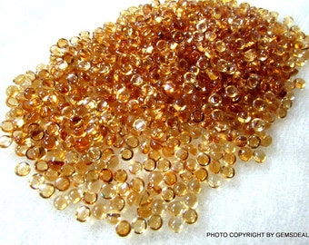 25 AAA Golden Citrine 3mm Round Cabochons
