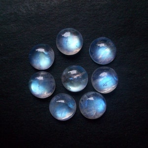 5 pieces 9mm Rainbow Moonstone Cabochon Round Gemstone, Rainbow Moonstone Round Cabochon AAA top quality cabochon gemstone