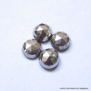 5 pieces 8mm Silver Pyrite Rosecut Round Cabochon Loose Gemstone, SILVER PYRITE Round RoseCut Cabochon Faceted Gemstone