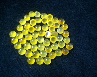 10 pieces 6mm Yellow Cabochon Round Gemstone, YELLOW ONYX Round cabochon...... have lots of gorgeous beautiful yellow color....