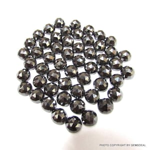 10 stuks 5mm Hematiet Rosecut Ronde Cabochon Edelsteen, Hematiet Ronde Rosecut Cabochon Edelsteen, Hematiet Facet Ronde Rosecut Cabochon