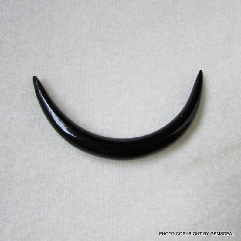 70X8mm Approximate Half moon Fancy Shape BLACK ONYX have lots of gorgeous.... Commercial Quality Shape HALF Moon gemstone...