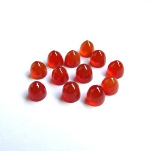 1 pieces 6x6mm Carnelian Cabochon Bullet Shape gemstone, Carnelian Bullet Cabochon Gemstone, Carnelian bullet Shape Cabochon Gemstone image 3