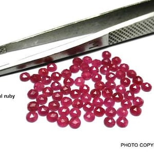 5 AAA Ruby Rosecut Cabochons: 4mm/ 5mm/ 6mm Natural Gemstones