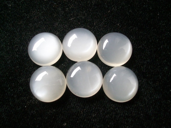 White Moonstone Gemstone Loose Fancy Rosecut ~ Natural Moonstone 14mm-22mm Faceted Flat Back Cabochon ~ Moonstone Uneven Cabochon Mix Lot