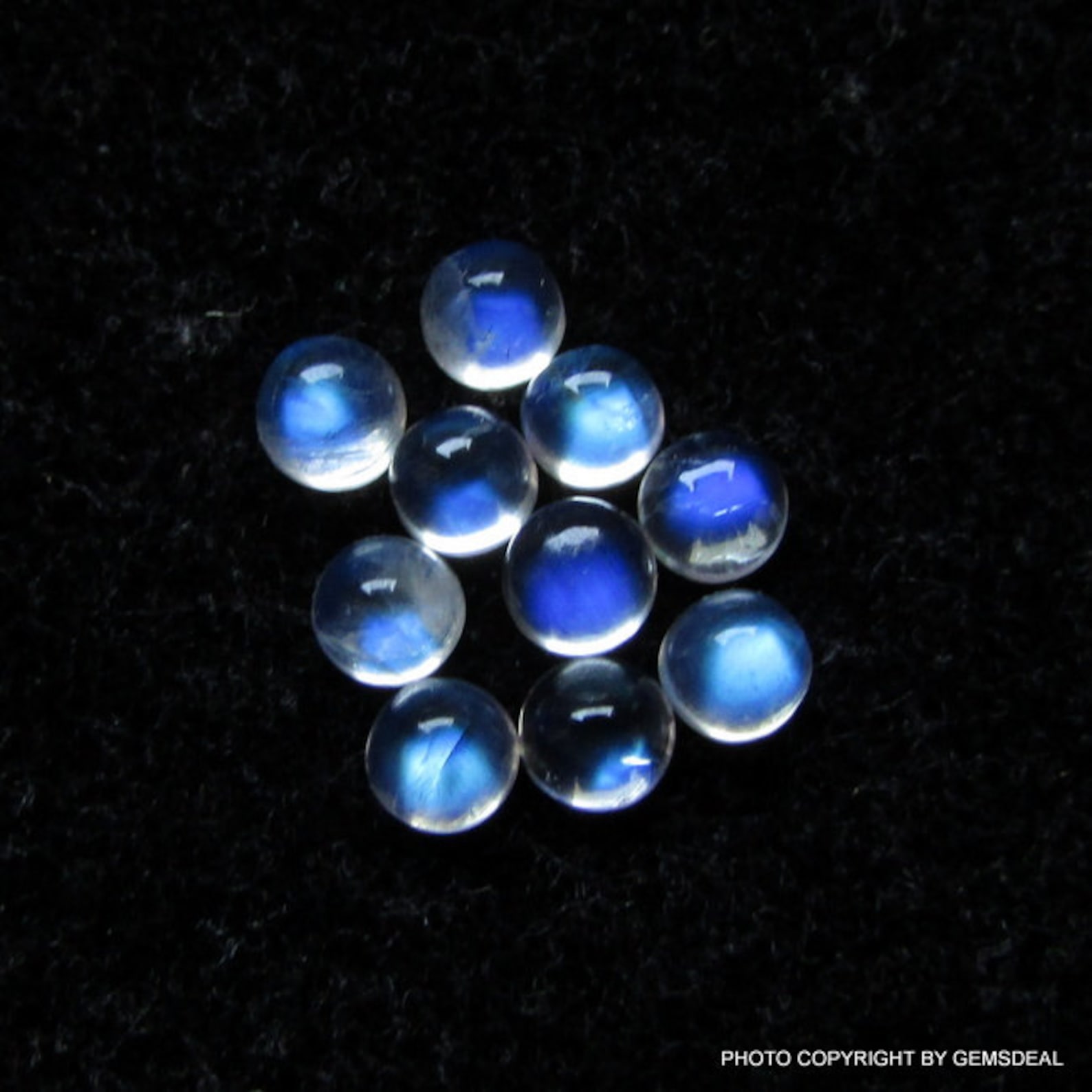 10 pieces 4mm Rainbow moonstone round Cabochon gemstone AAA Etsy