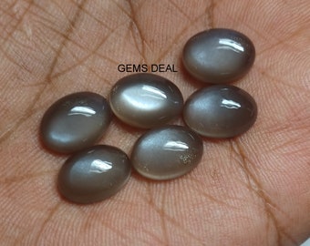 Gray Moonstone Cabochon: Oval Gemstone (10x14mm)
