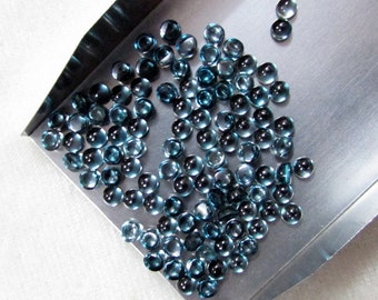 4mm London Blue Topaz Cabochon: AAA++ Quality Gemstone