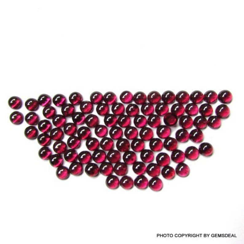 10 pieces 3mm Rhodolite Garnet Cabochon Round Gemstone, Rhodolite Garnet Round Cabochon Loose Gemstone, Pink Garnet Cabochon Round Gemstone