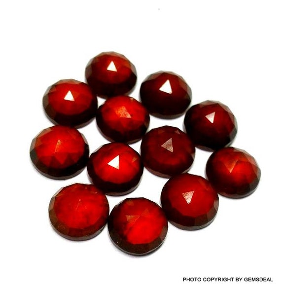 3mm4mm5mm6mm Natural Red Garnet square shape flat back cabochon for jewelry