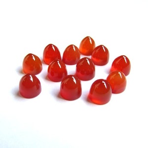 1 pieces 6x6mm Carnelian Cabochon Bullet Shape gemstone, Carnelian Bullet Cabochon Gemstone, Carnelian bullet Shape Cabochon Gemstone image 4