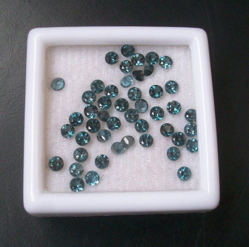 10 pieces 6mm London Blue Topaz Faceted Round Loose Gemstone London Blue Topaz Faceted Gemstone London BLUE TOPAZ Round Faceted Gemstone