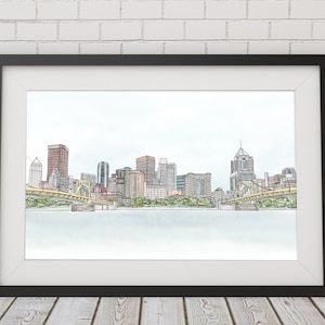 Pittsburgh Skyline | Printable | Wall Art | Digital Download Decor