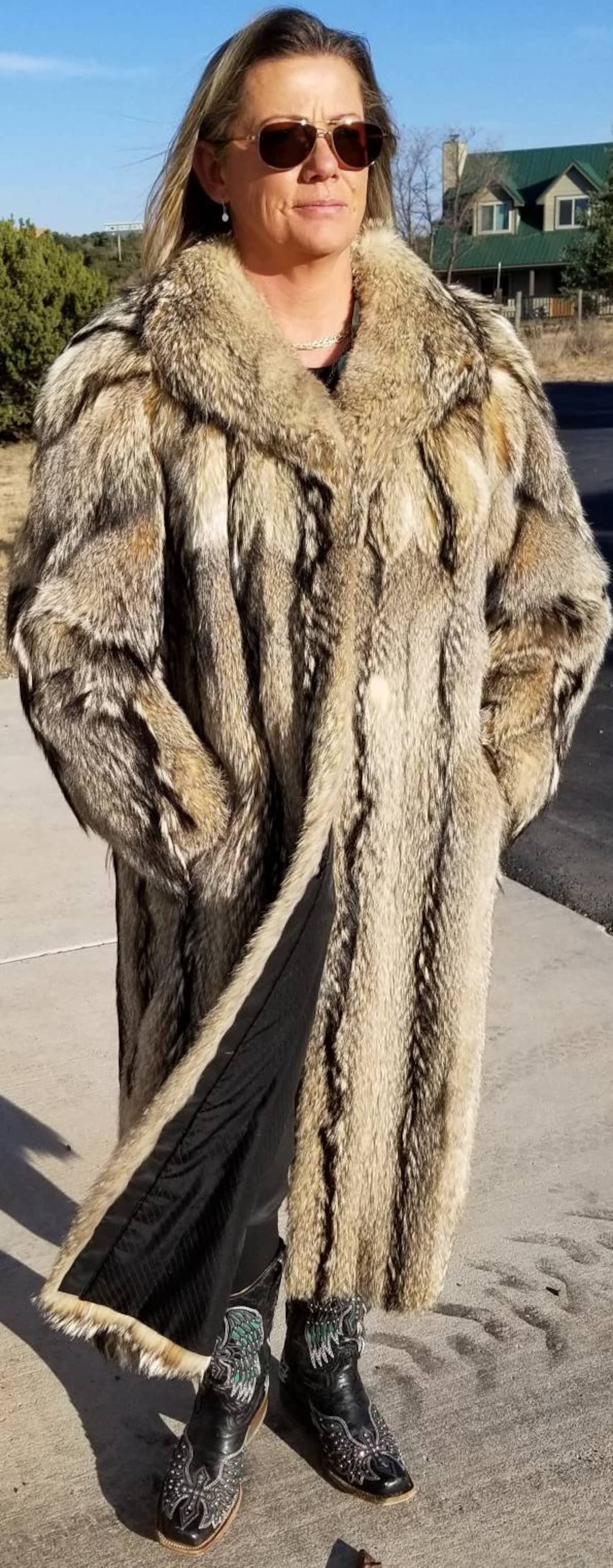 Used Fur Coats For Sale
 Used Womens coyote fur coat used fur coat
