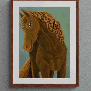 Stampa artistica di cavalli – Arte murale per la decorazione della casa Arte murale colorata per la galleria del soggiorno Decorazione murale di animali Idea regalo per inaugurazione della casa