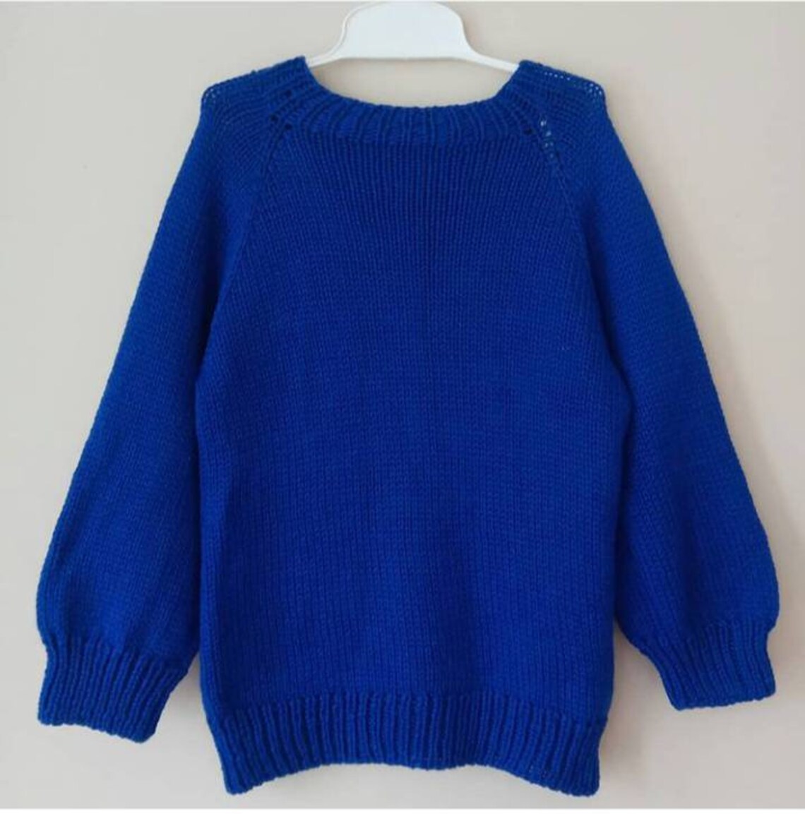 Blue Knitted Sweater for a Child 23 Years Etsy