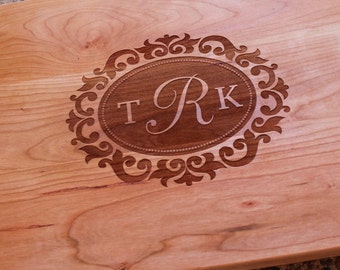 Personalized cutting board - Monogram cutting board - Custom engraved - Personalized wedding present - Anniversary gift - Monogram gift