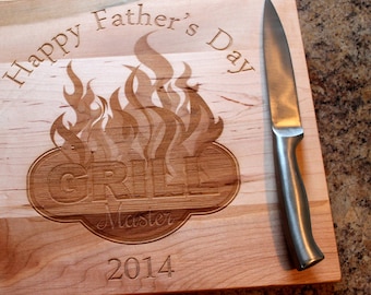 Personalized Cutting Board - Personalized Father's Day Gift - Custom Engraved Gift - Grilling BBQ lover - Wooden cutting board - Dad's Gift