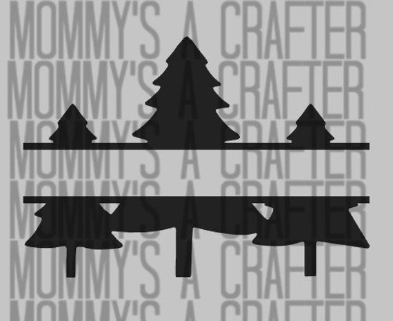 Download Last Name Split Design Christmas Tree Svg File Etsy