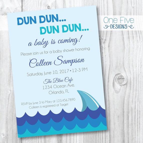 baby shark baby shower invitations