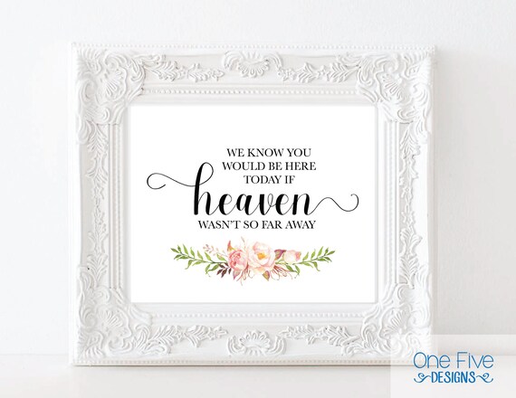 Wedding Memorial Table Sign (8x10) Instant Download Il_570xn