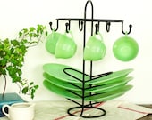 Vintage Wire Plate Rack, Plate Stand Metal, Wire Plate Holder, Kitchen Counter Organizer, Dish Storage Rack, Mug Rack Countertop, 1702