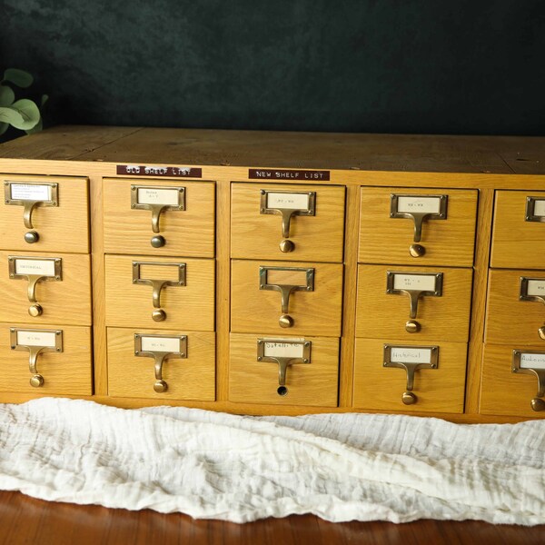 Library Card Catalog Etsy