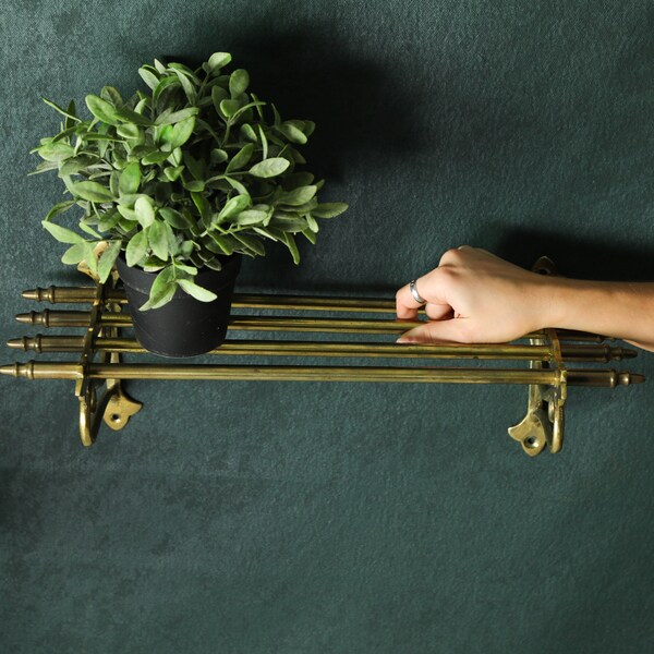 Brass Shelf Rail Etsy