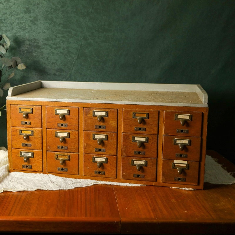 Library Card Catalog Etsy