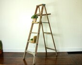 Vintage Ladder, Plant Ladder, Blanket Ladder Rack, Wooden Ladder Outdoor, Ladder Plant Stand, Rustic Ladder, Orchard Ladder, Tall Ladder