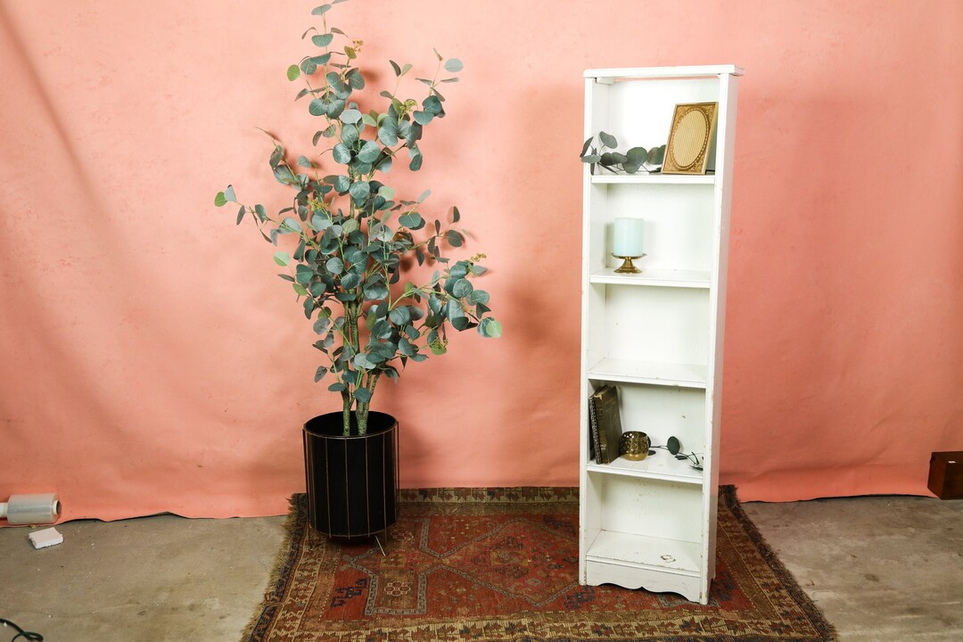 Vintage Floor Tall and Narrow Skinny Bookshelf