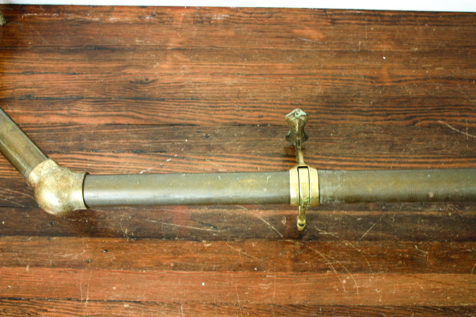 1800s Vintage Brass Foot Rail Complete Set Industrial Foot Etsy