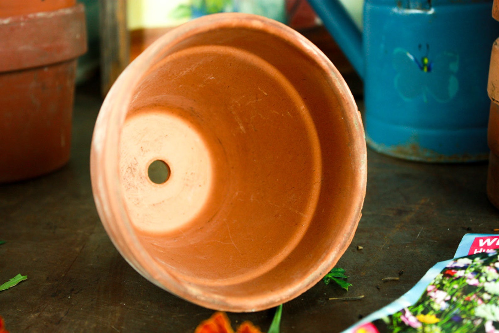 3 Vintage Terracotta Pots 4 Inch Plant Pot Small Clay Flower Etsy