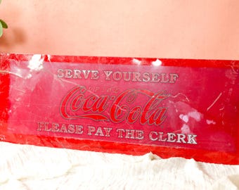 Authentic Vintage Coca Cola Sign, Coca Cola Metal Sign, Vintage Coke Sign, Coca Cola Collectibles, Antique Coke Sign, Coke Cola Collectibles