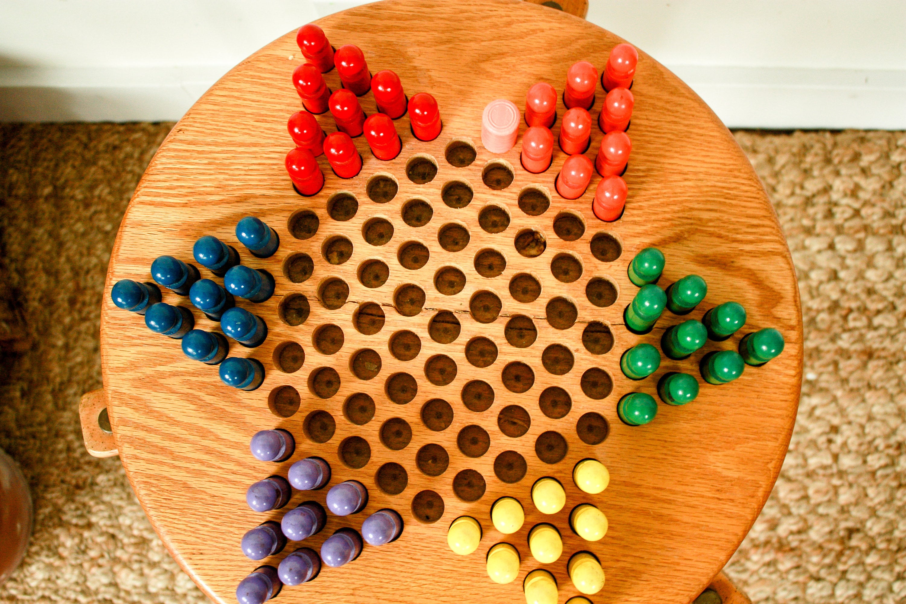 Vintage Chinese Checker Board and Table Mid Century Game Etsy