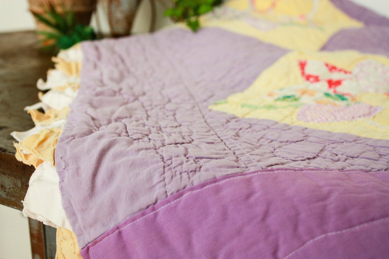 Authentic Vintage Quilt Twin Size Handmade Quilt Patchwork Etsy