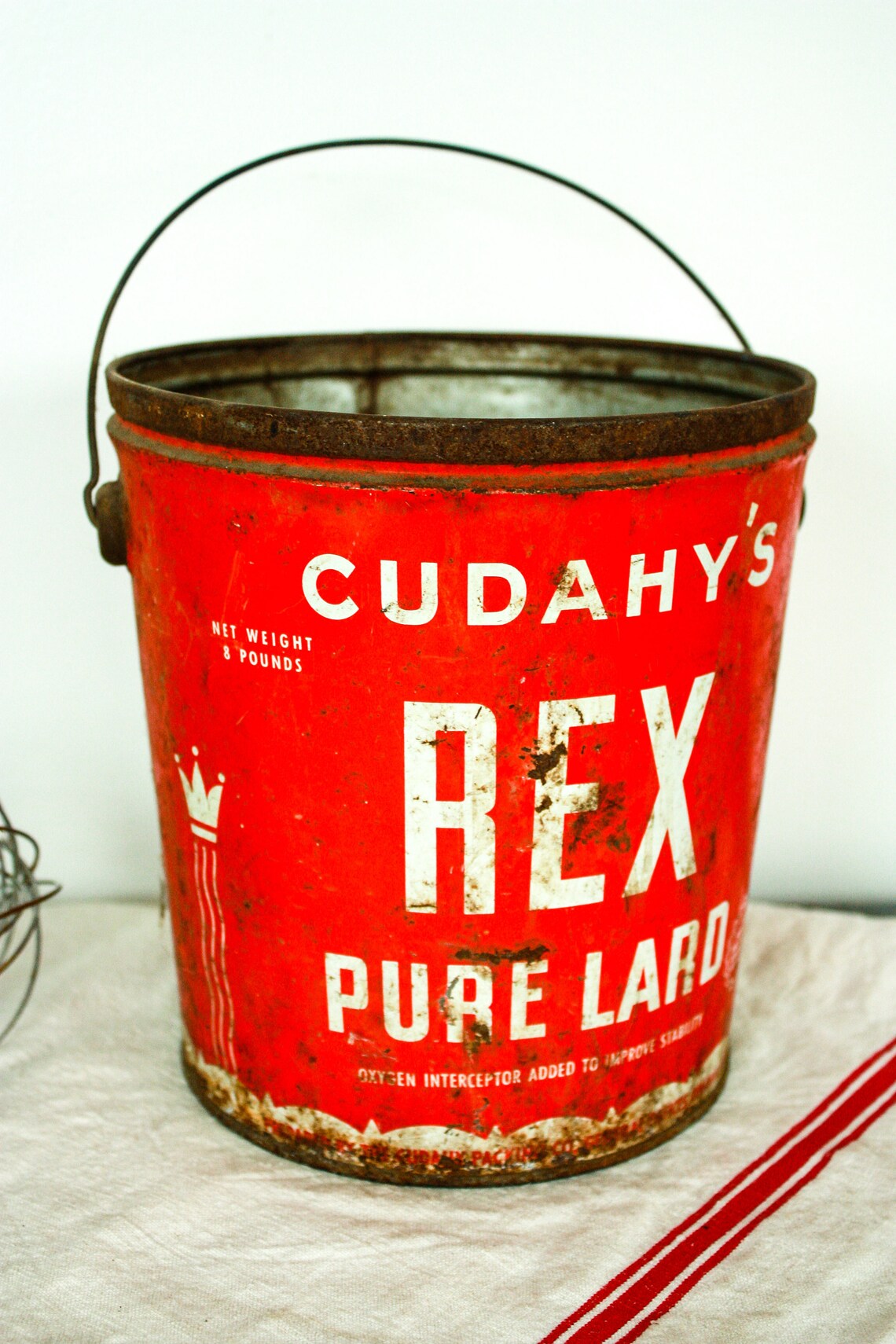 Vintage Metal Bucket Vintage Lard Bucket Metal Pail Etsy