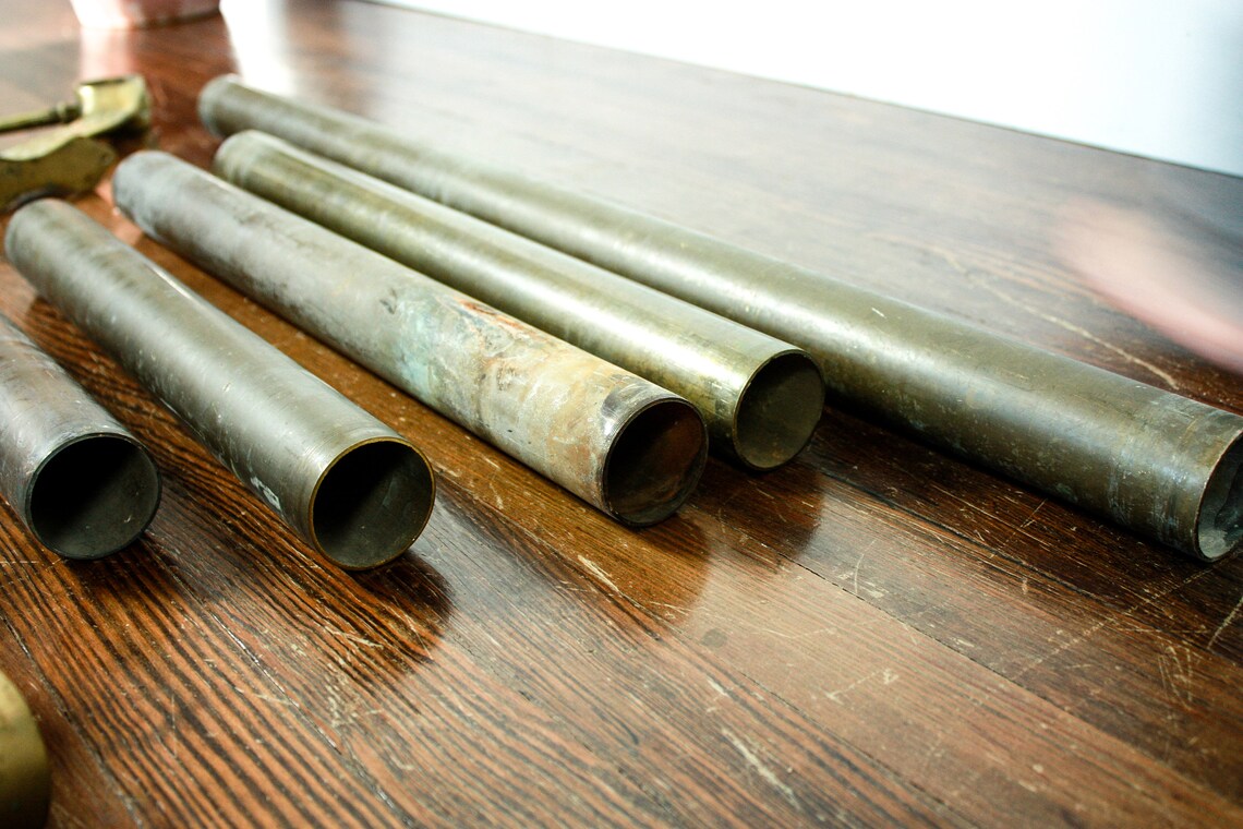 1800s Vintage Brass Foot Rail Complete Set Industrial Foot Etsy