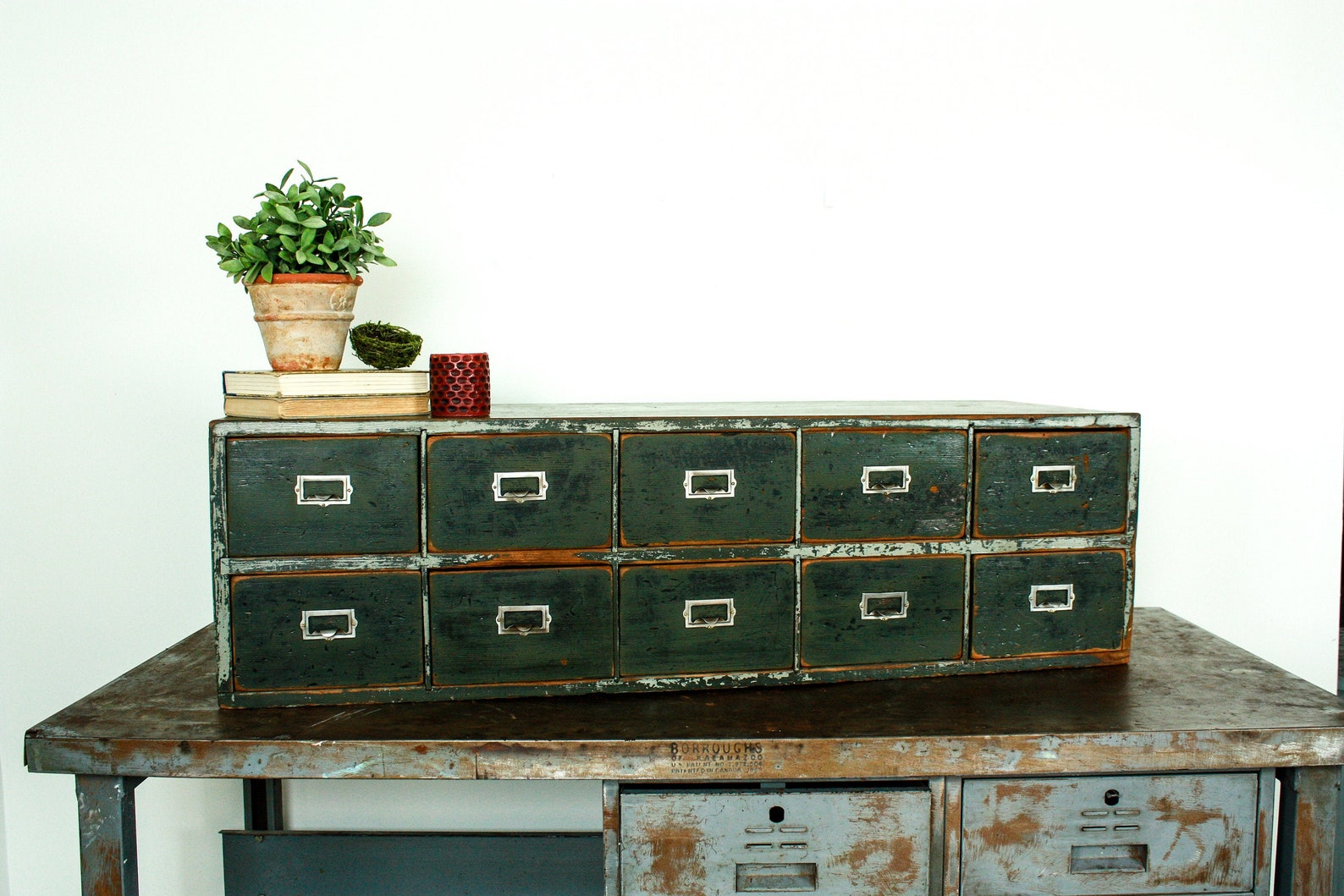 Gabinete de tienda general vintage cajones de boticario | Etsy