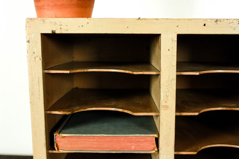 Vintage Cubby Rustic Mail Holder Mail Cubby Etsy