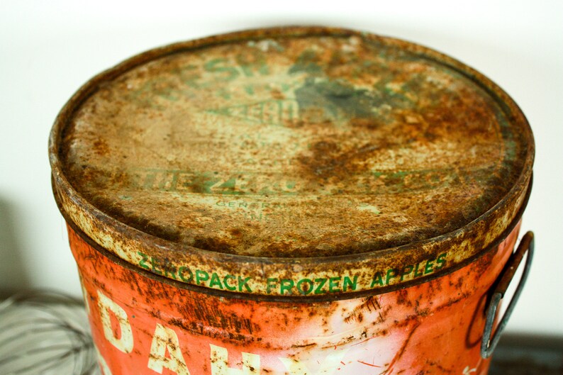 Vintage Metal Bucket Vintage Lard Bucket Lard Tin Farmhouse Etsy