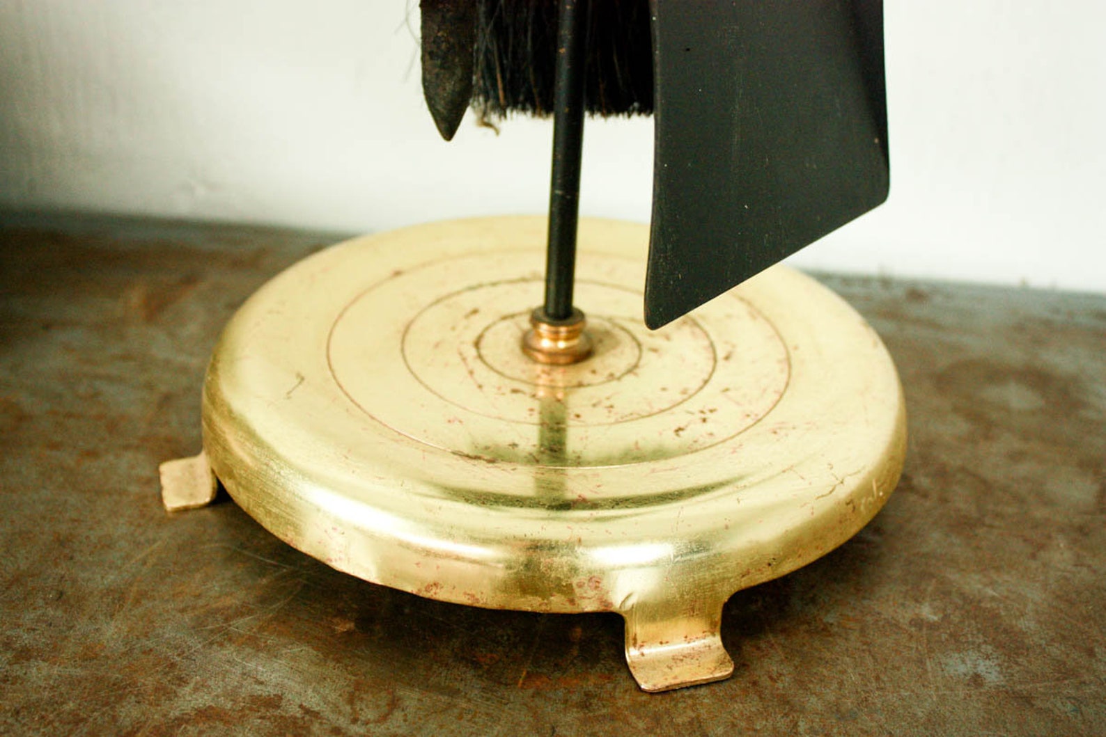 Vintage Fireplace Tools Brass Fire Poker Set Mid Century Etsy